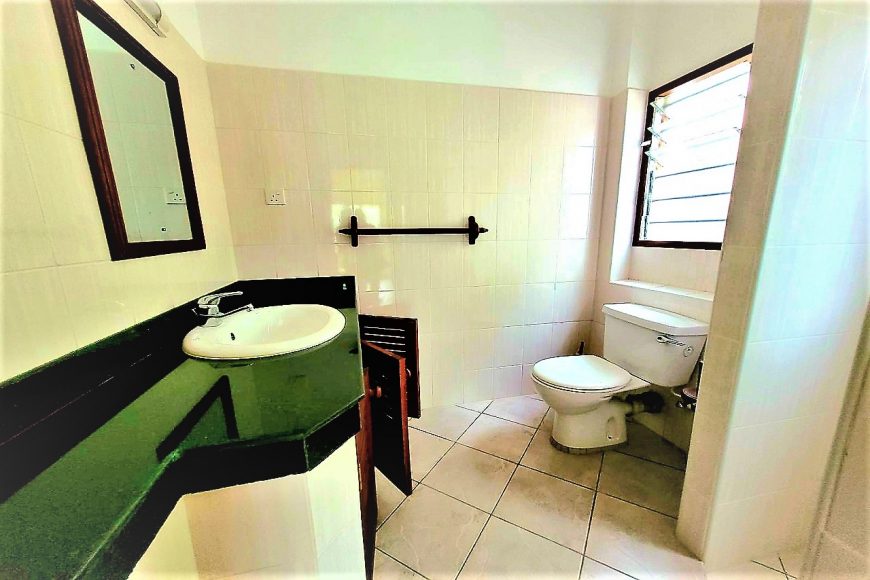 Villa M view of bathroom upper floor with toilet and sink and shower